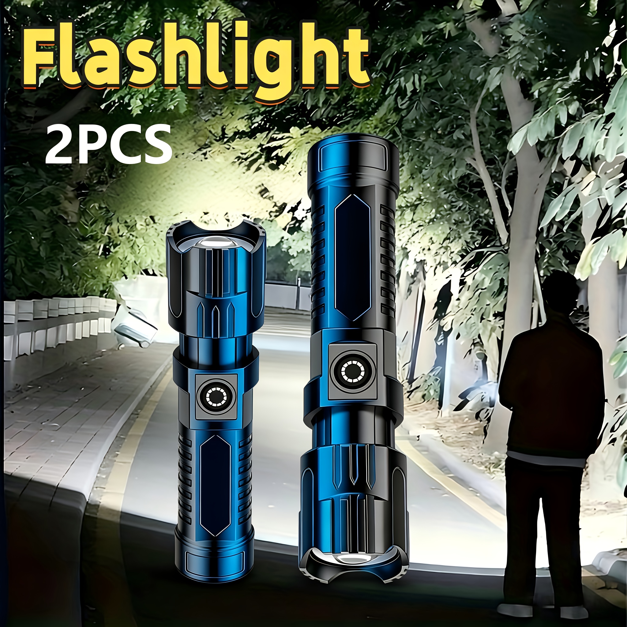 Outdoor Power Usb - Tactical LED Flashlight 2000LM,USB Rechargeable Zoom