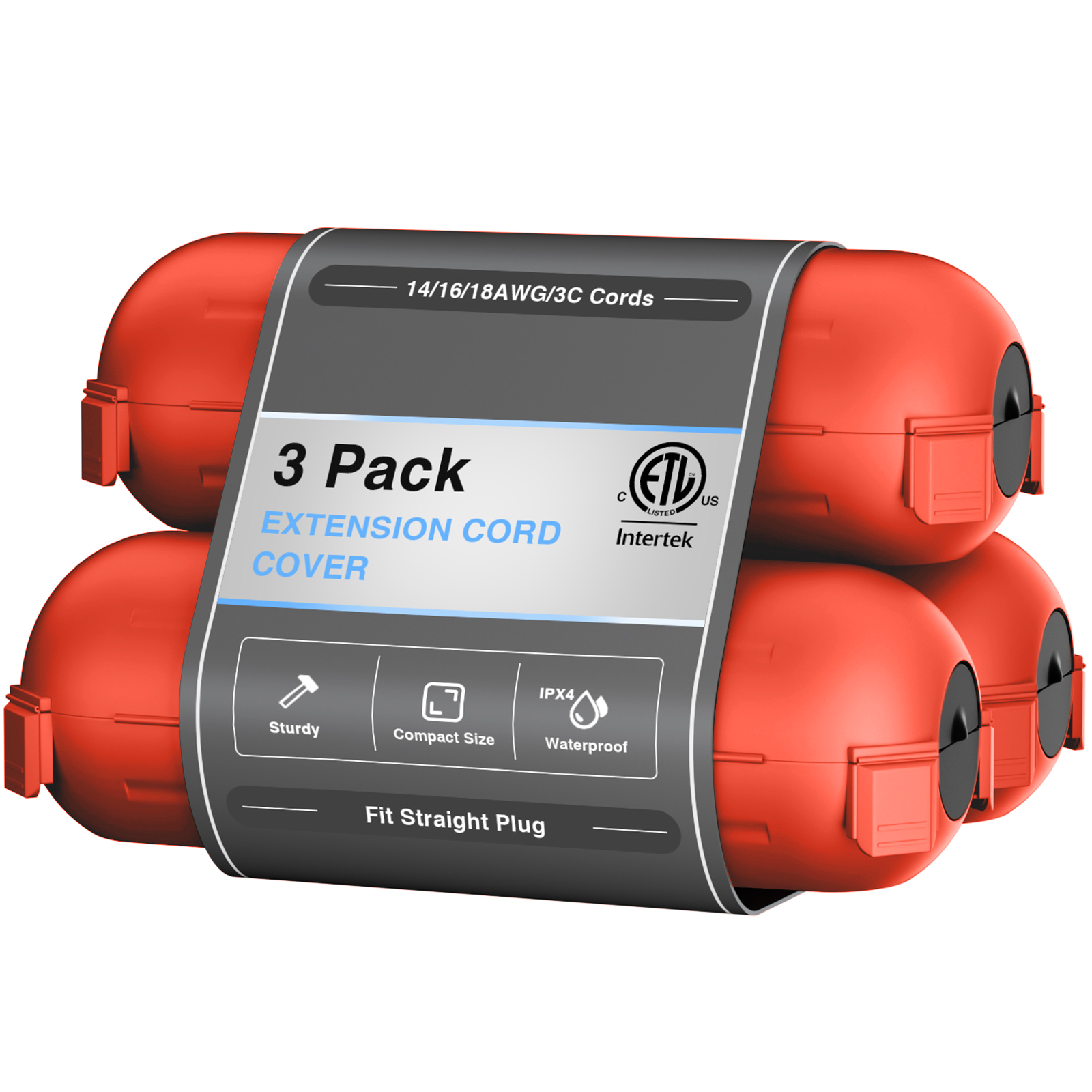 Outdoor Power Strip With Cover - Waterproof Extension Cords Box Outdoor Connection