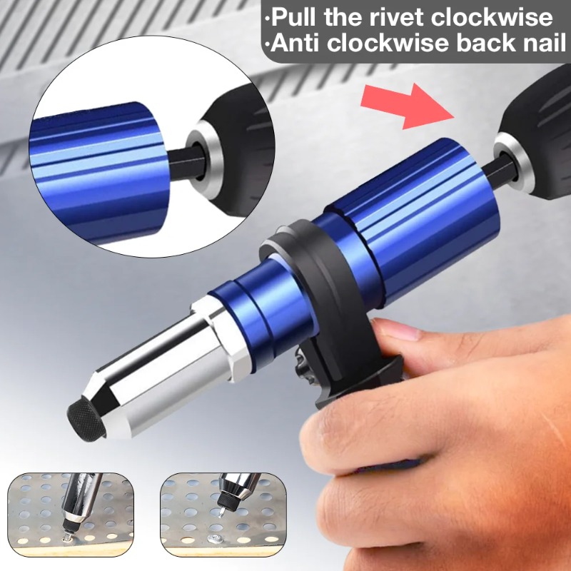 Outdoor Power Blinds - Aluminum Alloy Riveting Gun Adapter, Drill