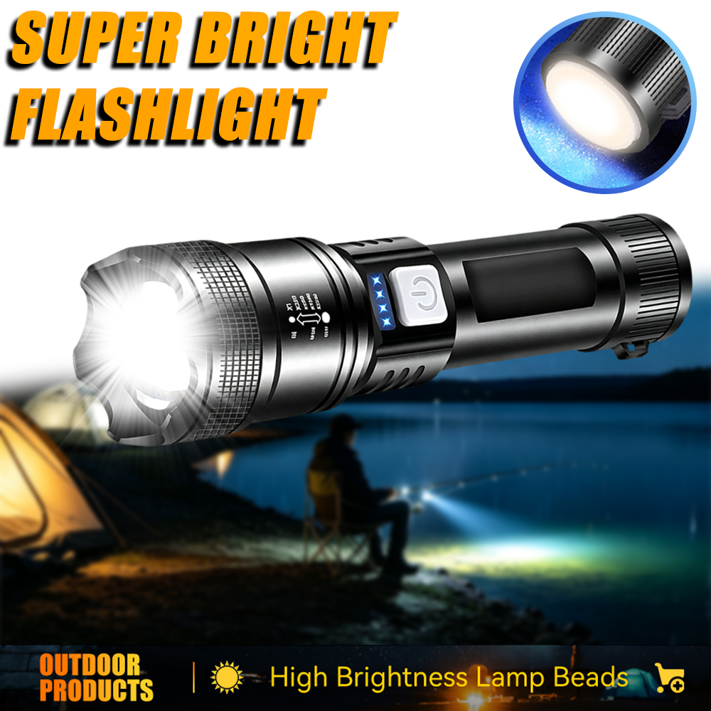 Outdoor Power Usb - Powerful LED Flashlight USB Rechargeable Torch