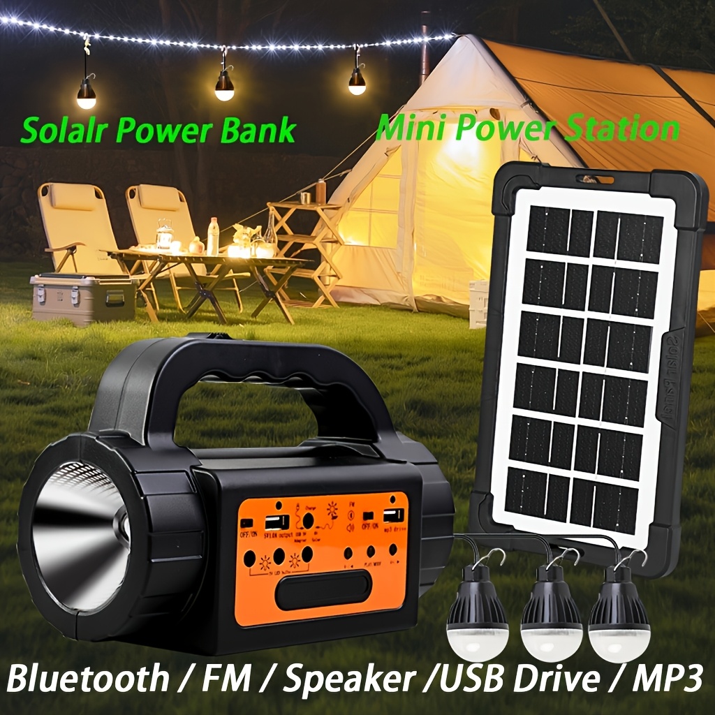 Outdoor Power Usb - Solar Rechargeable Camping Lights Outdoor, Powered