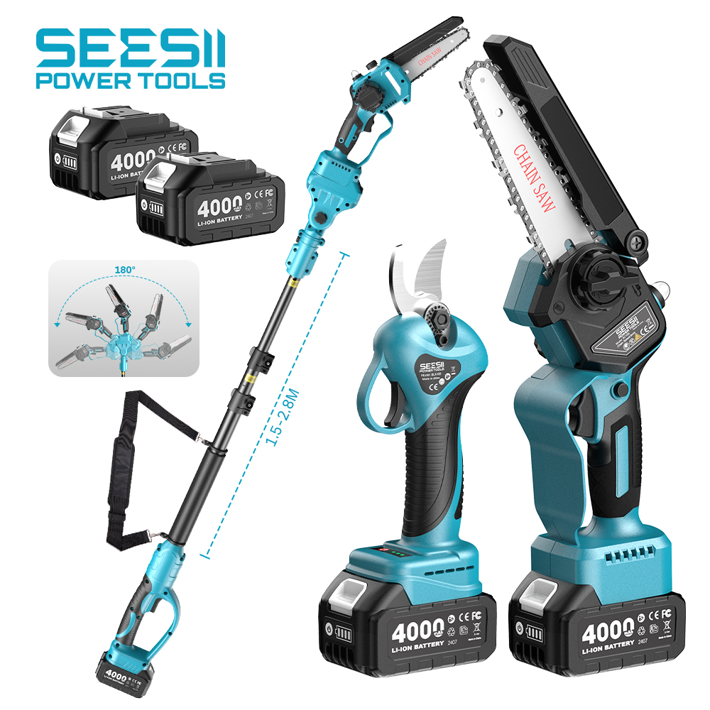 Electric Chainsaw Battery - Seesii 3-in-1 Brushless Cordless 30mm Electric
