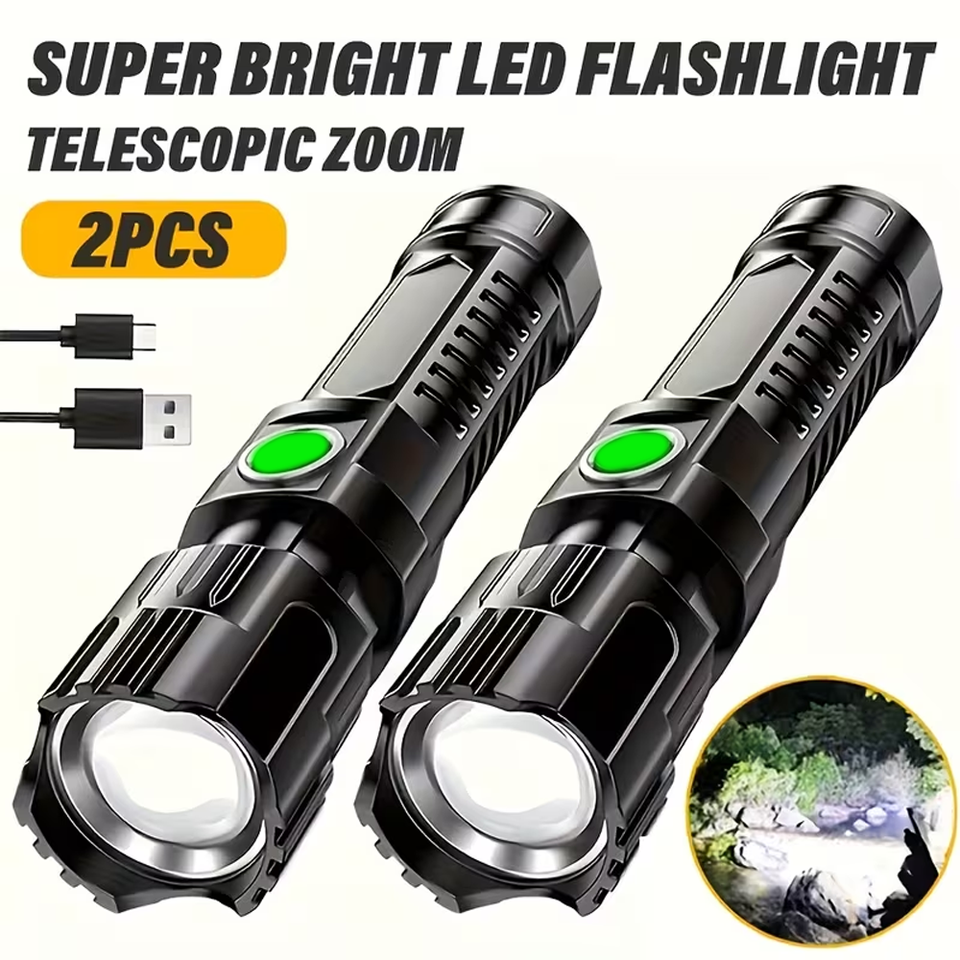 Outdoor Power Usb - Super Bright LED Flashlight USB Rechargeable