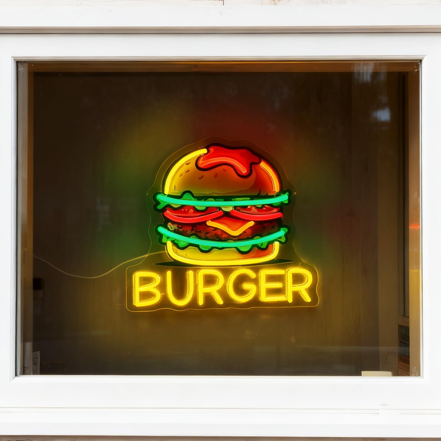 Burger Neon Sign, LED Hamburge - Outdoor Kitchen Power 리뷰 및 가격