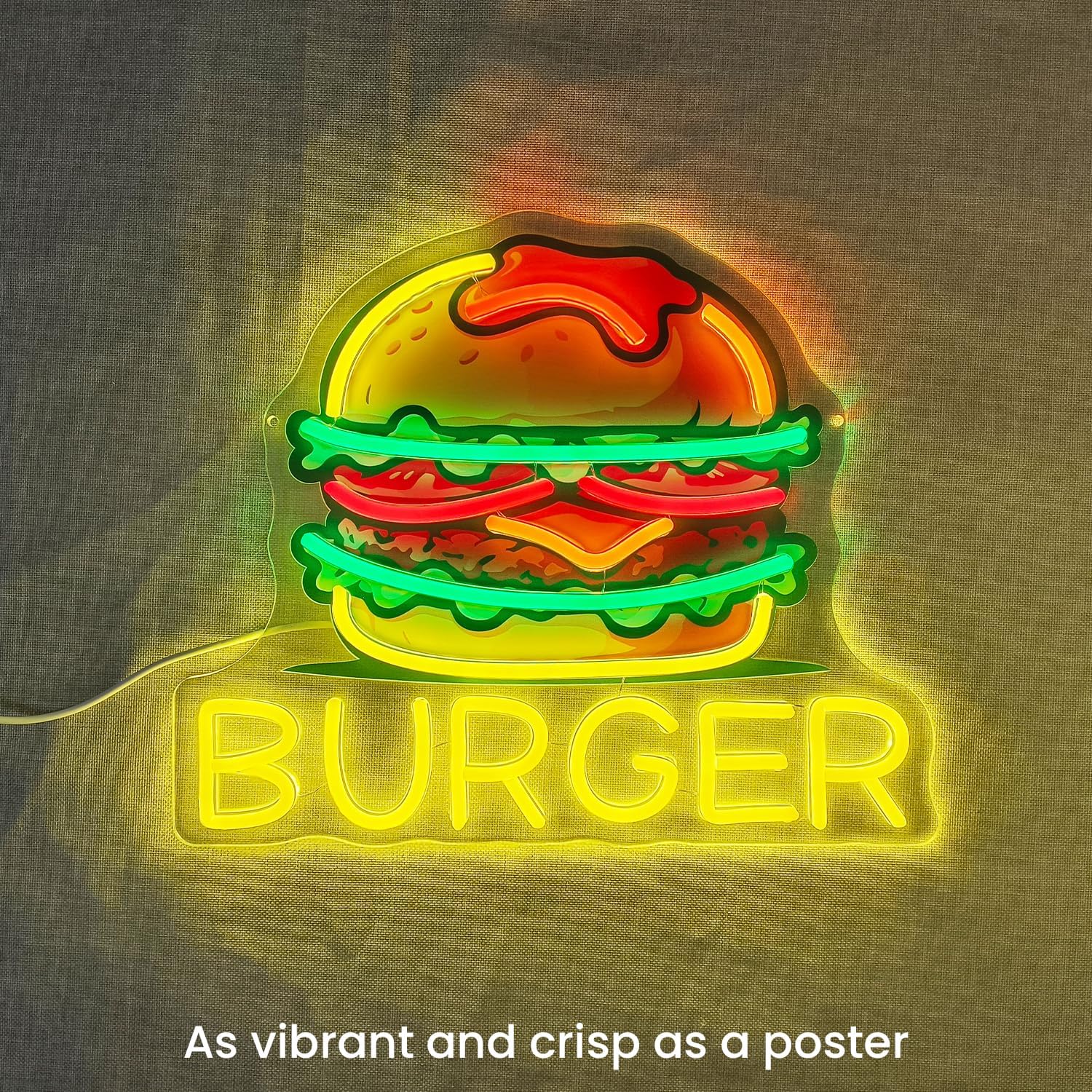 Burger Neon Sign, LED Hamburge - Outdoor Kitchen Power 리뷰 및 가격