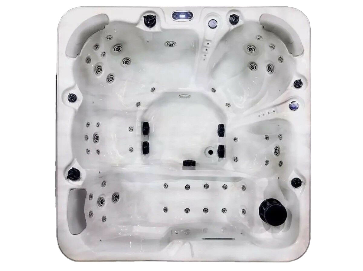 6-Seater Outdoor White Marble  - Outdoor Power For Hot Tub 리뷰 및 가격