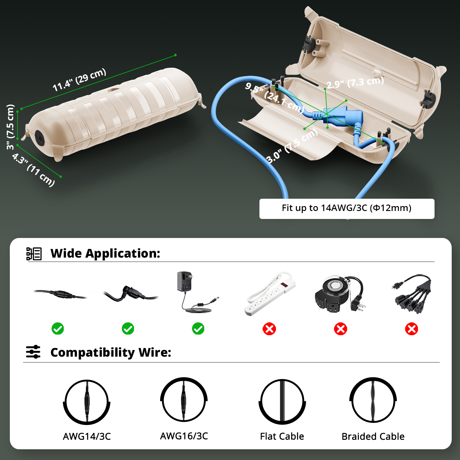 Outdoor Waterproof Connection  - Outdoor Power Lead Cover 리뷰 및 가격