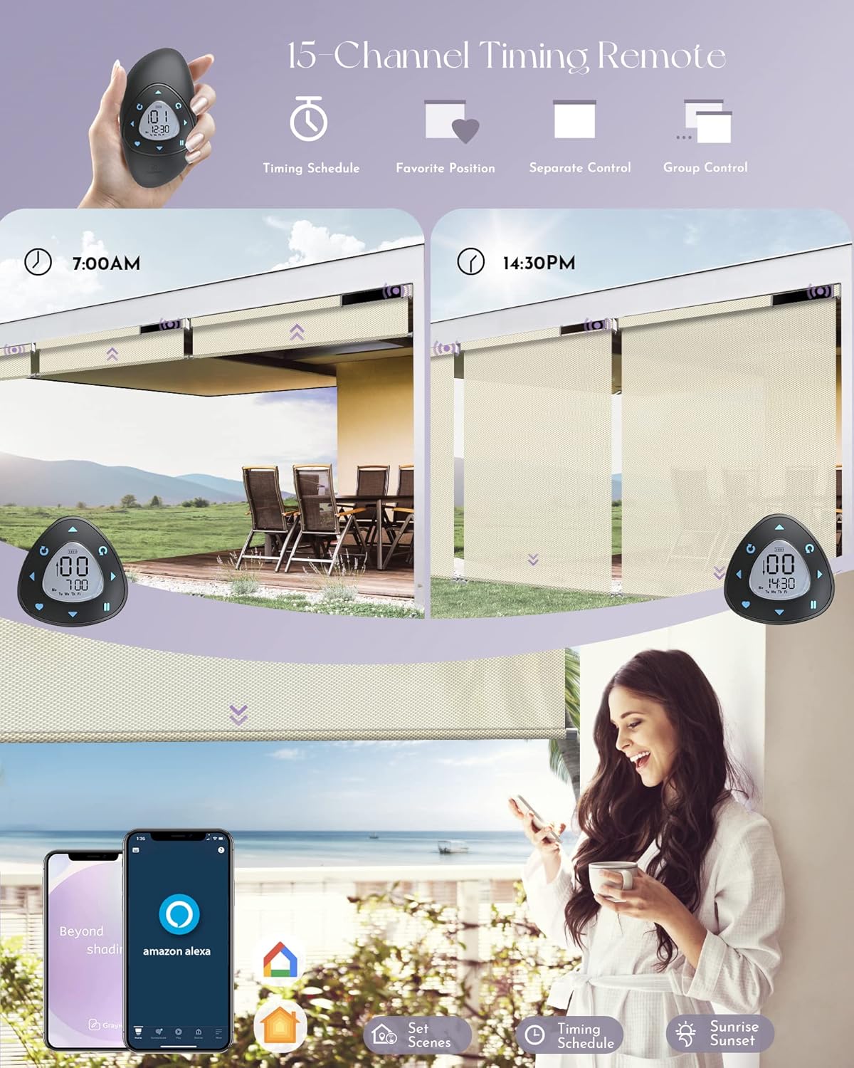 Motorized Outdoor Shades for P - Outdoor Power Blinds 리뷰 및 가격