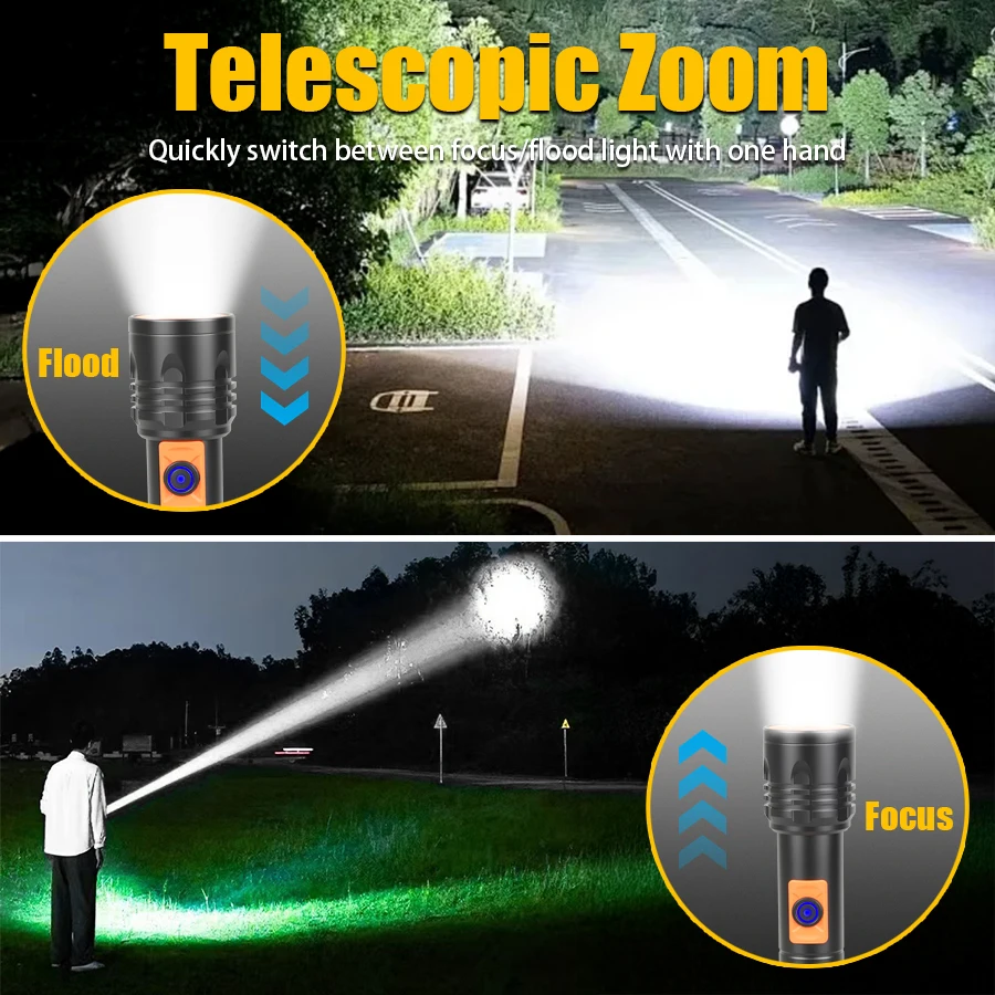 High Power LED Flashlight USB  - Outdoor Power Usb 리뷰 및 가격