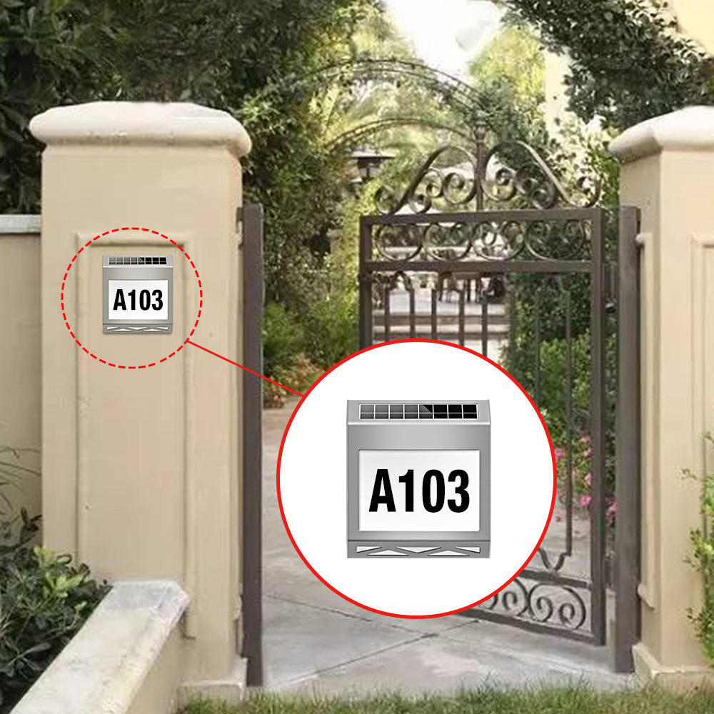 Solar Powered Door Sign Light  - Outdoor Power Number 리뷰 및 가격