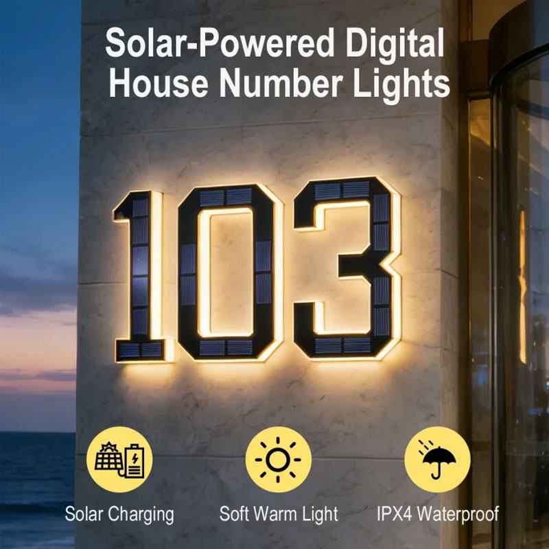 Solar Powered House Number Sig - Outdoor Power Number 리뷰 및 가격