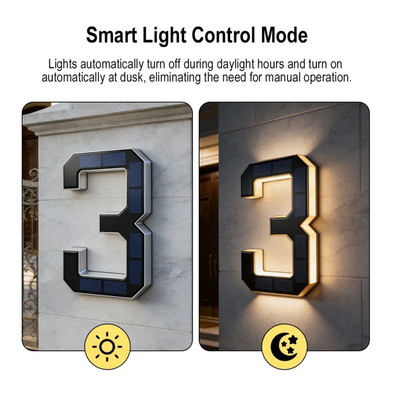 Solar Powered House Number Sig - Outdoor Power Number 리뷰 및 가격