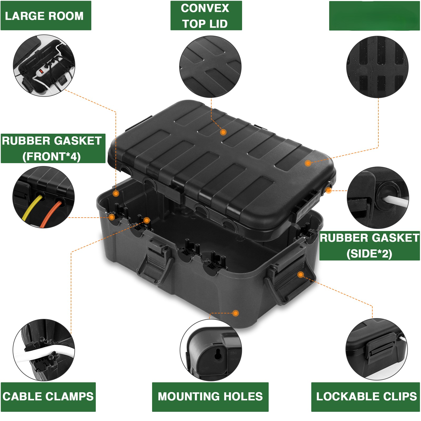 Large Outdoor Electrical Box,  - Outdoor Power Strip With Cover 리뷰 및 가격