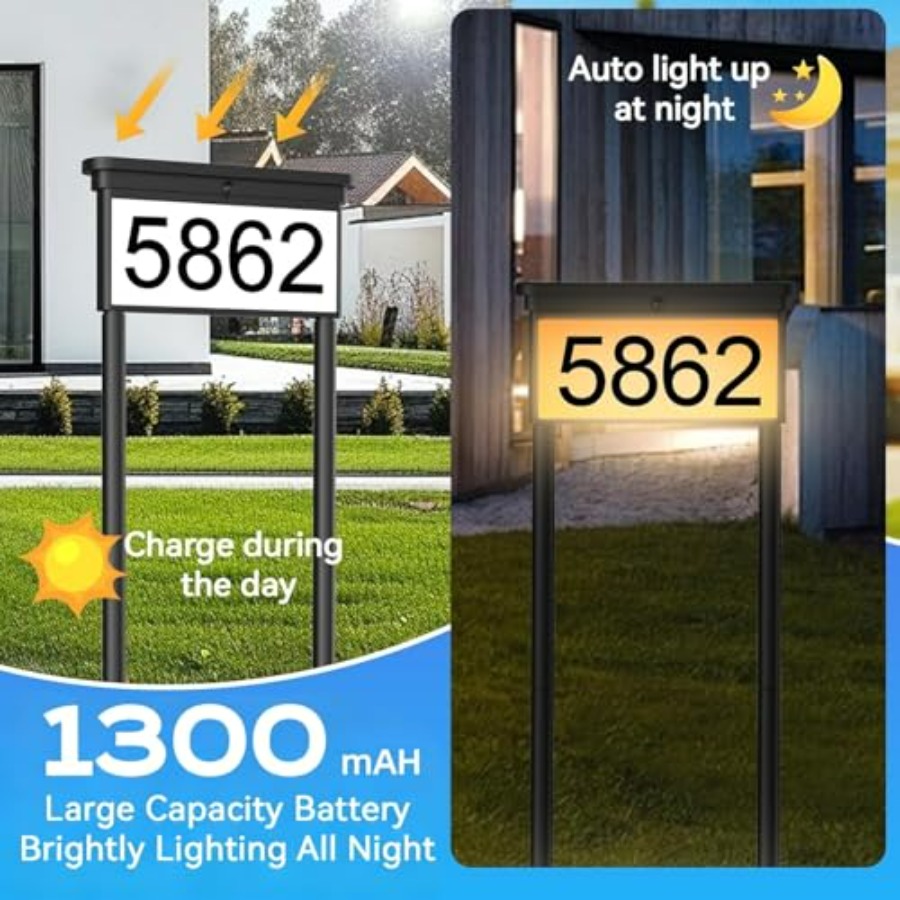 Solar House Numbers For Outsid - Outdoor Power Number 리뷰 및 가격