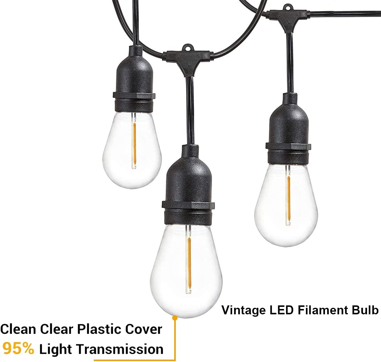10pack S14 Dimmable Filament B - Outdoor Power Lead Cover 리뷰 및 가격