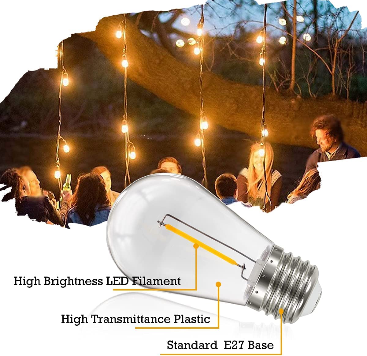 10pack S14 Dimmable Filament B - Outdoor Power Lead Cover 리뷰 및 가격