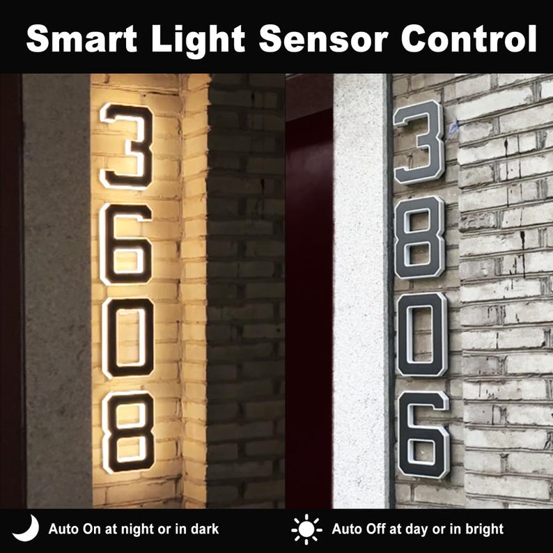 Solar LED House Number Sign Wa - Outdoor Power Number 리뷰 및 가격