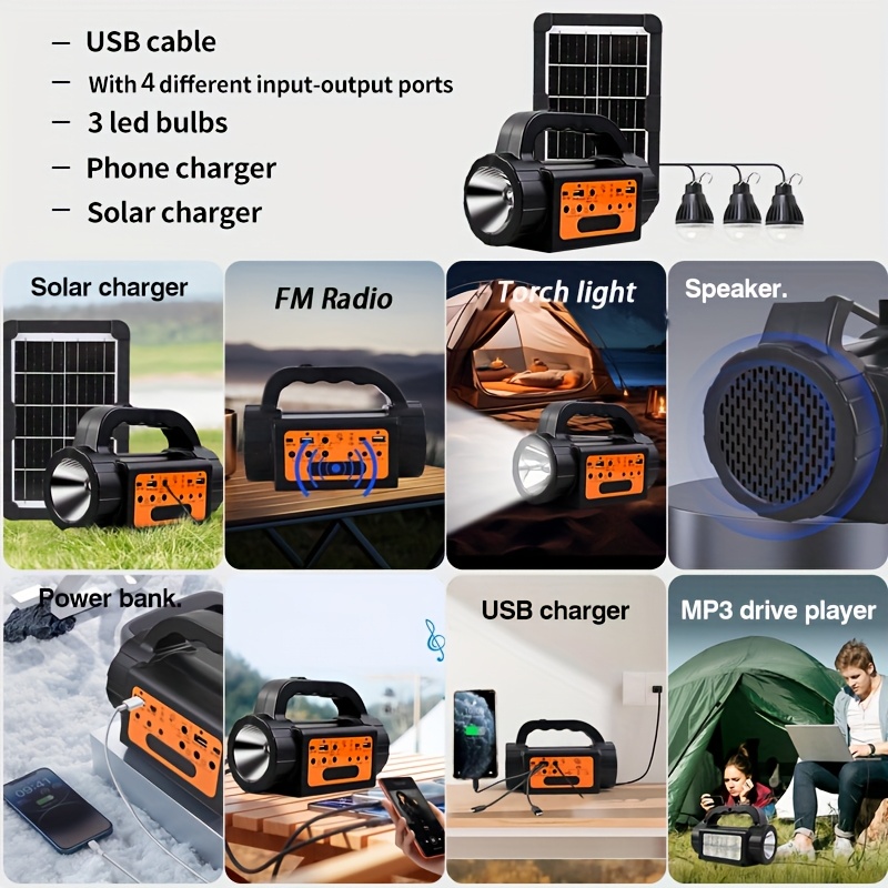 Solar Rechargeable Camping Lig - Outdoor Power Usb 리뷰 및 가격