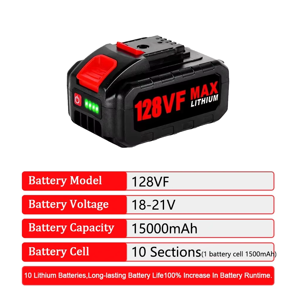 18V 21V 128VF 98VF Rechargeabl - Electric Chainsaw Battery 리뷰 및 가격