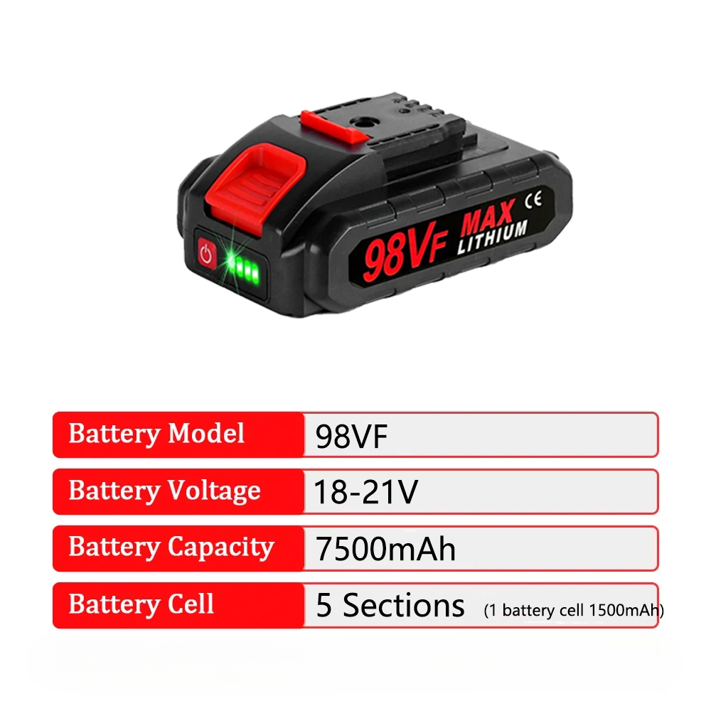 18V 21V 128VF 98VF Rechargeabl - Electric Chainsaw Battery 리뷰 및 가격