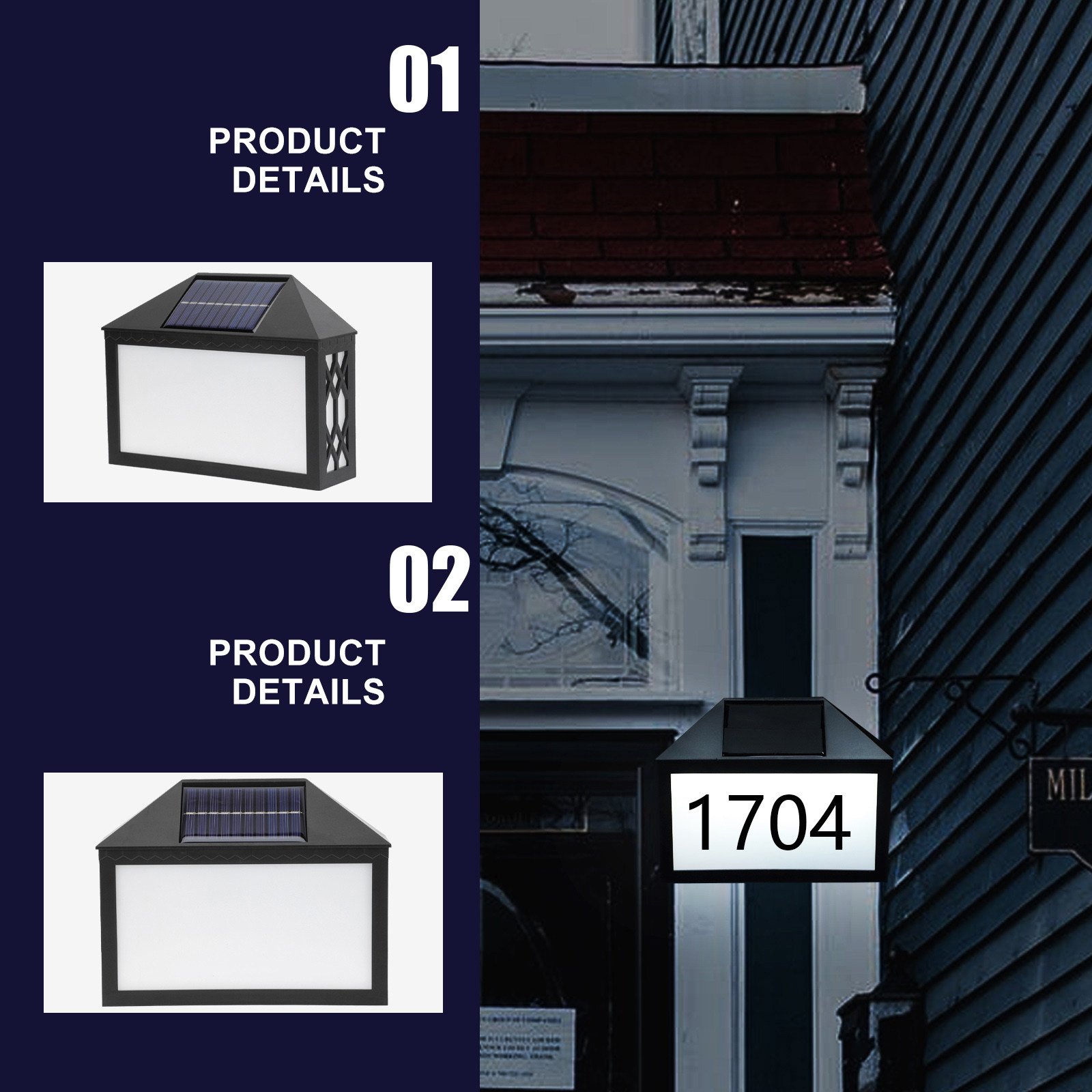 1Set Solar House Number Lamp H - Outdoor Power Number 리뷰 및 가격
