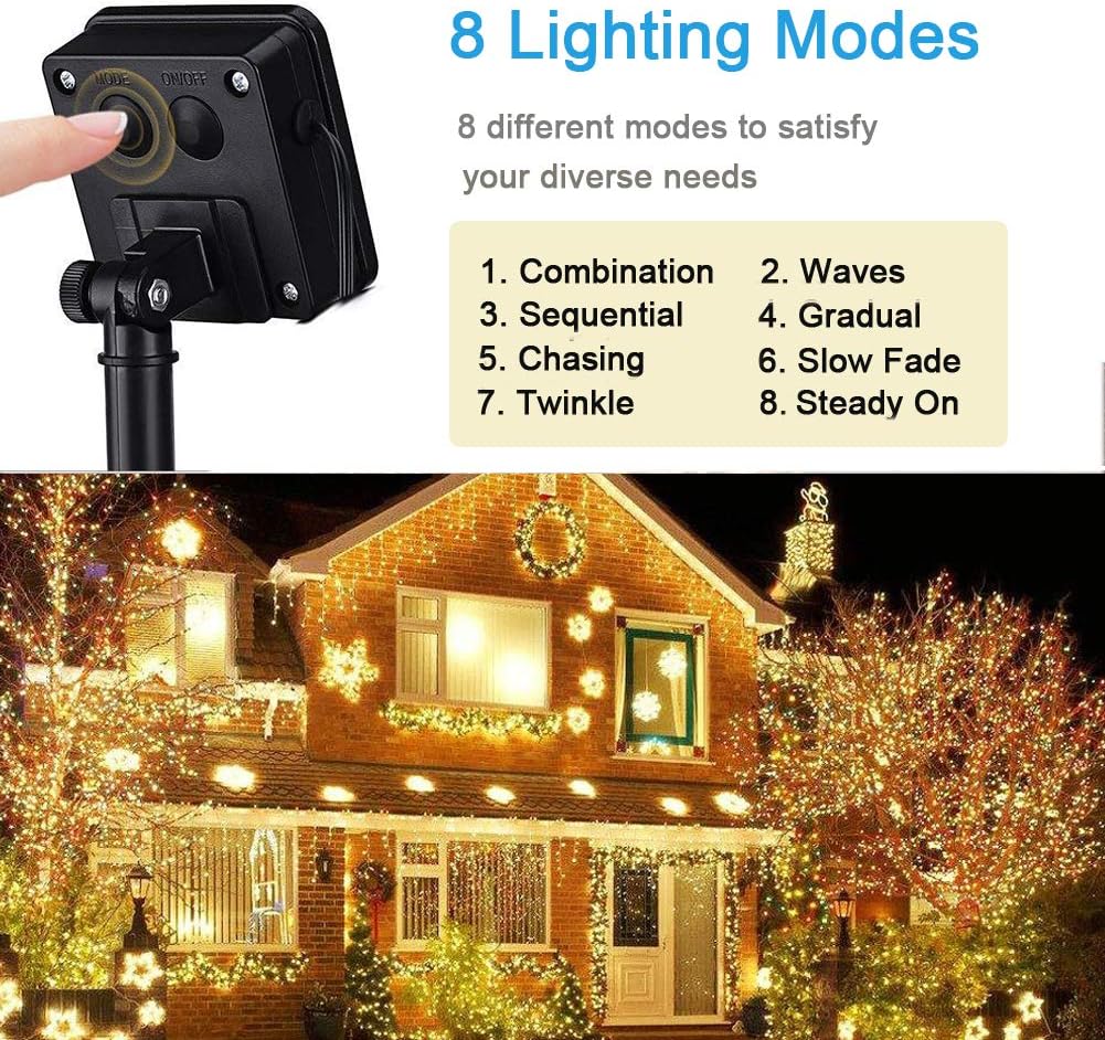 Solar Power LED Garland 8 Mode - Outdoor Power And Plant 리뷰 및 가격