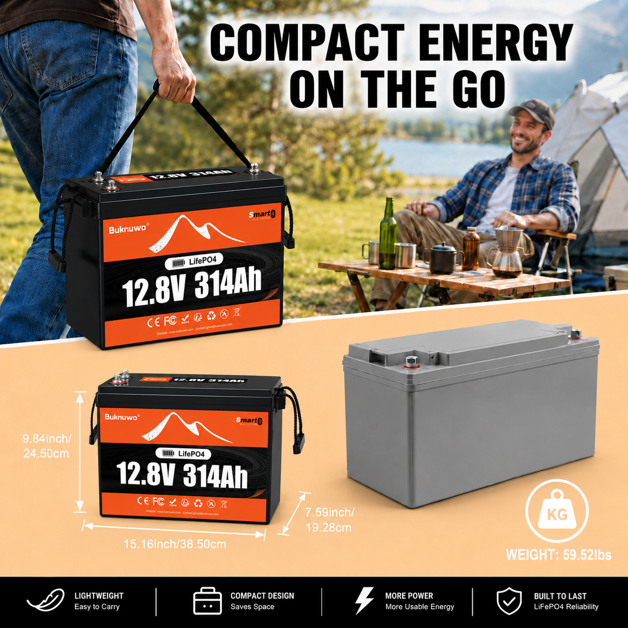 Smart 12V/12.8V 314Ah Bluetoot - Outdoor Power Supply 12V 리뷰 및 가격
