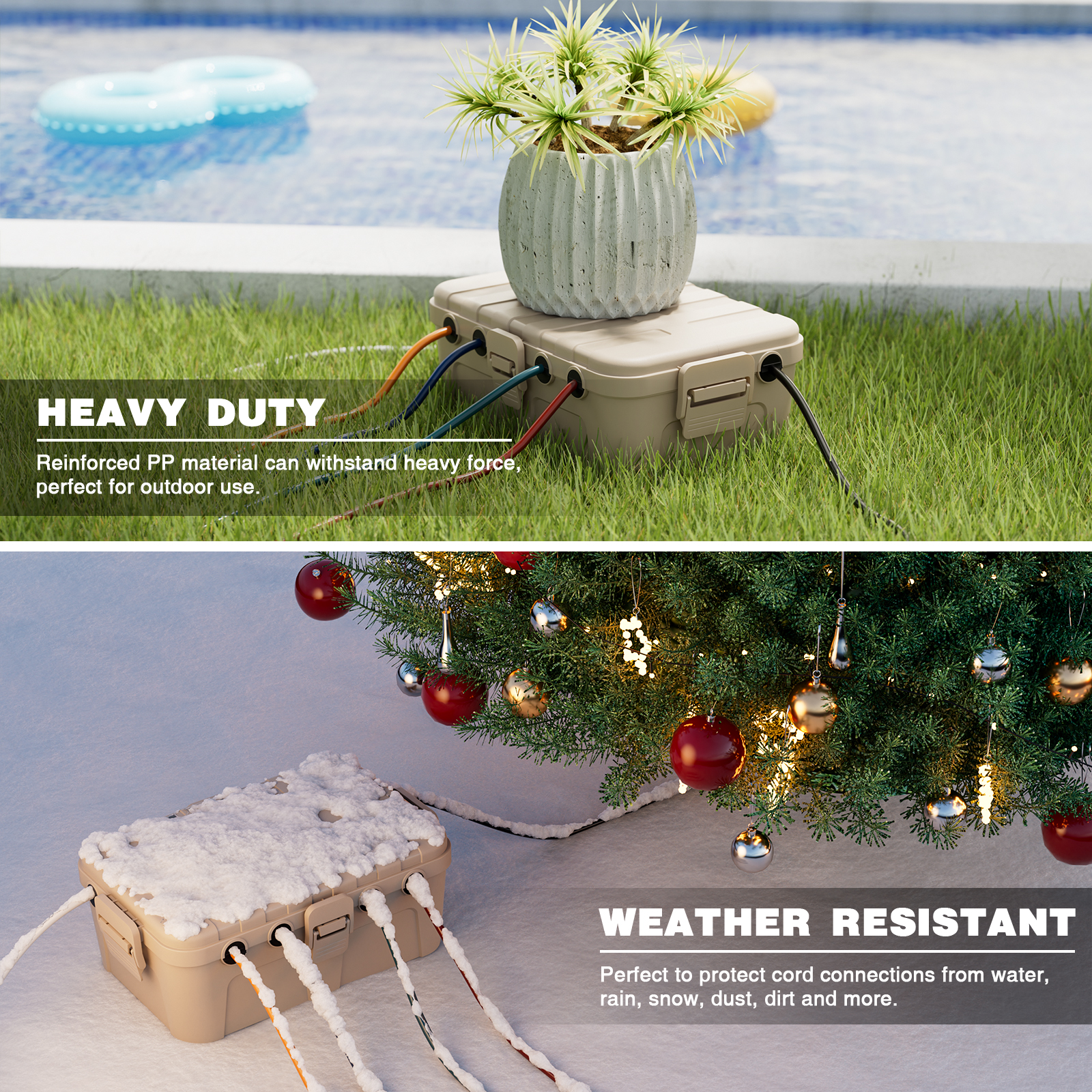 IP54 Large Outdoor Electrical  - Outdoor Power Strip With Cover 리뷰 및 가격