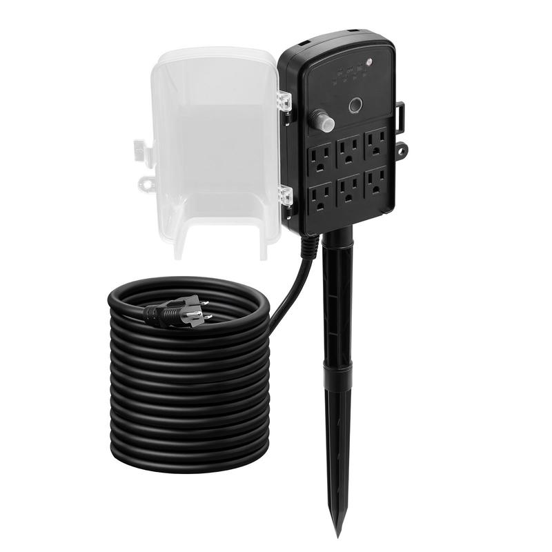 Outdoor Power Stake, 25FT Exte - Outdoor Power Strip With Cover 리뷰 및 가격