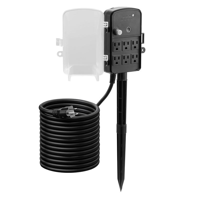 Outdoor Power Stake, 25FT Exte - Outdoor Power Strip With Cover 리뷰 및 가격