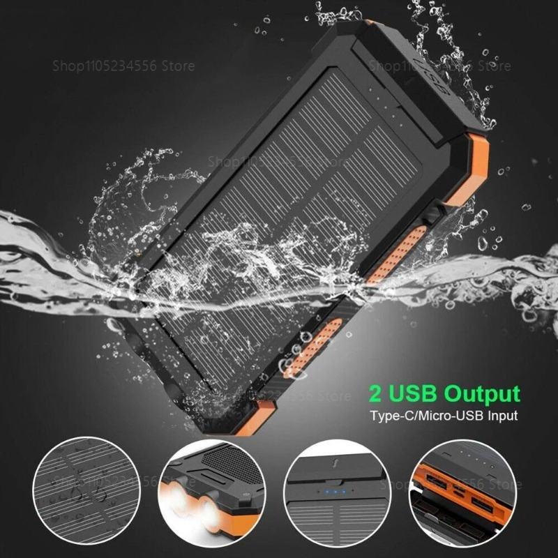 20000mAh Solar Power Bank, Wat - Outdoor Power Number 리뷰 및 가격